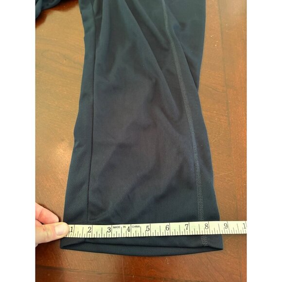 Nike NWT Dri-Fit Navy Blue Wide Leg Cropped Workout Pants Capri Y2K Size Small - Picture 12 of 12